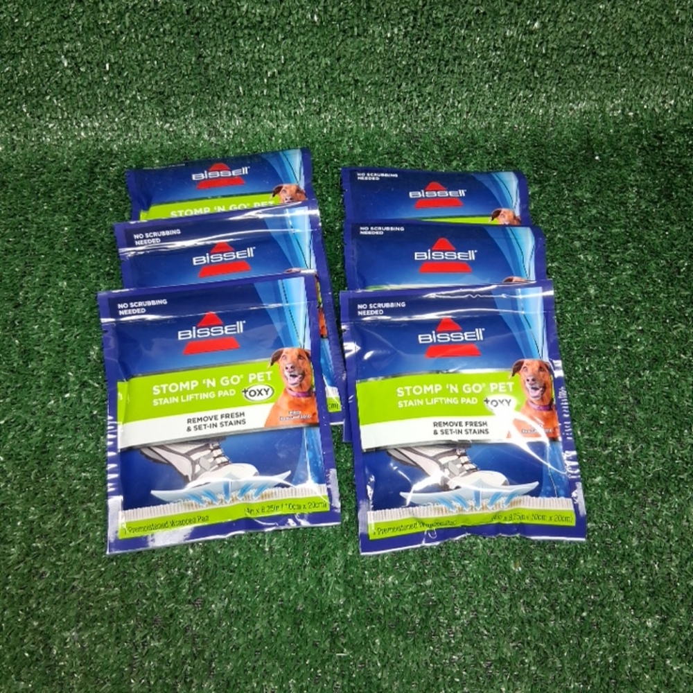 Bissell Stomp N Go Pet Stain Lifting Pad Plus OXY 6 Pack